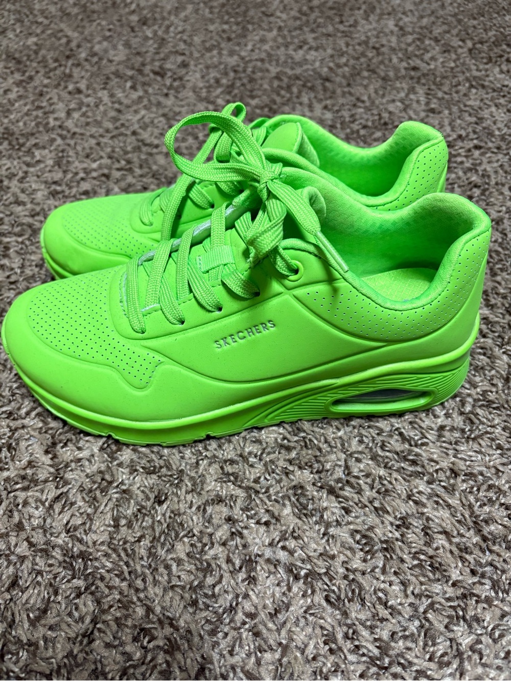 Skechers Lime Green Memory Foam Sneaker - Picture 2 of 5